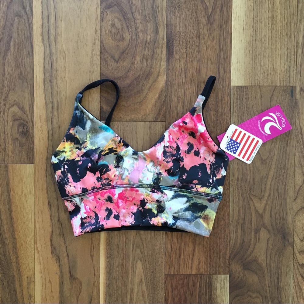 Amber Athletic Reversible Bralette. Small. V-front